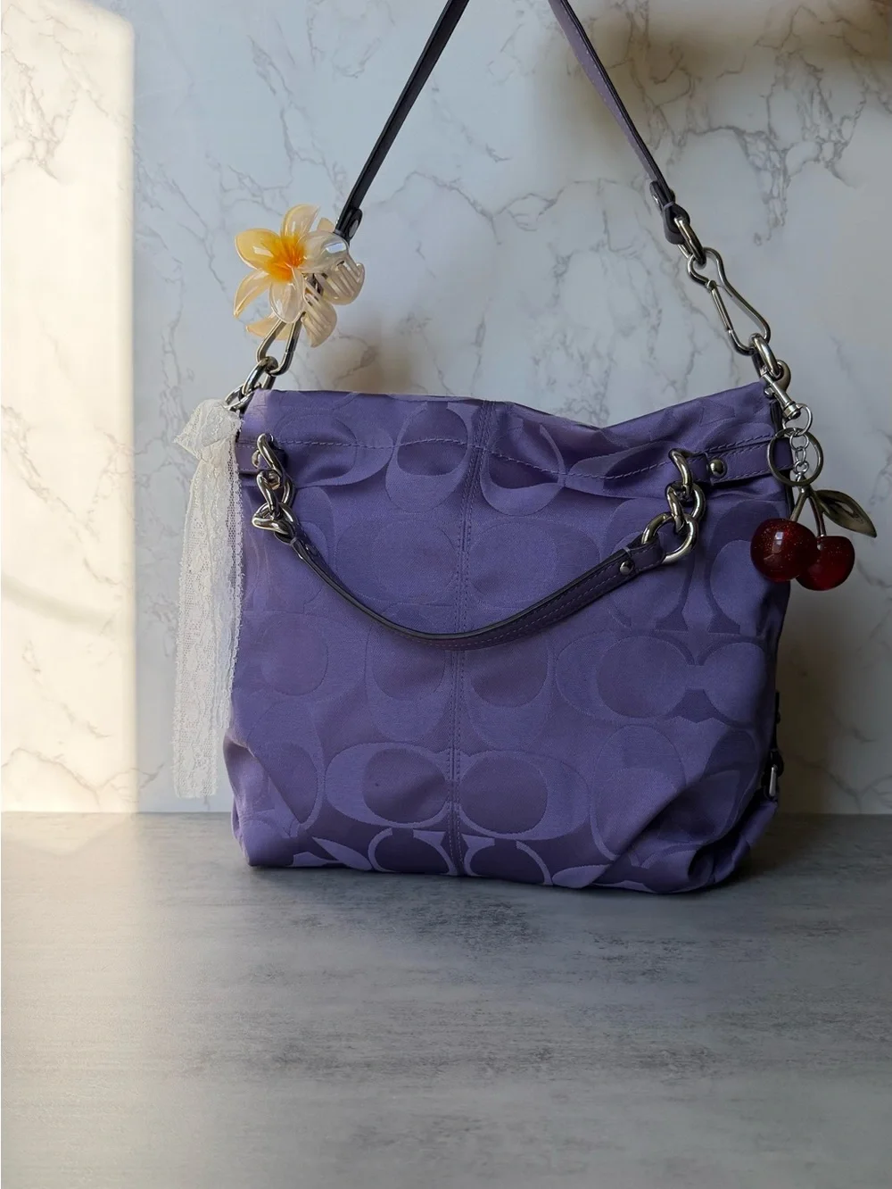 NWOT Lilac Purple Coach Carly Shoulder Bag